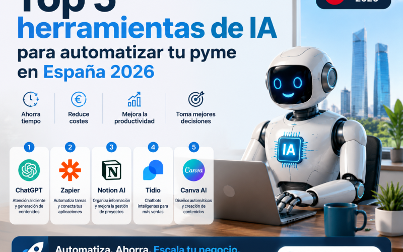 Top 5 herramientas de IA para automatizar tu pyme en España 2026