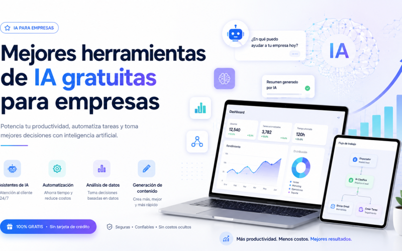  Mejores herramientas de IA gratuitas para empresas