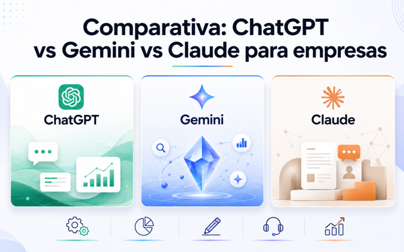  Comparativa: ChatGPT vs Gemini vs Claude para empresas
